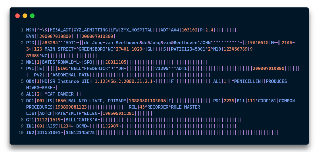 Parsing ADT Message